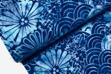 BLUE - On the Docks - Batikstoff aus Indonesien